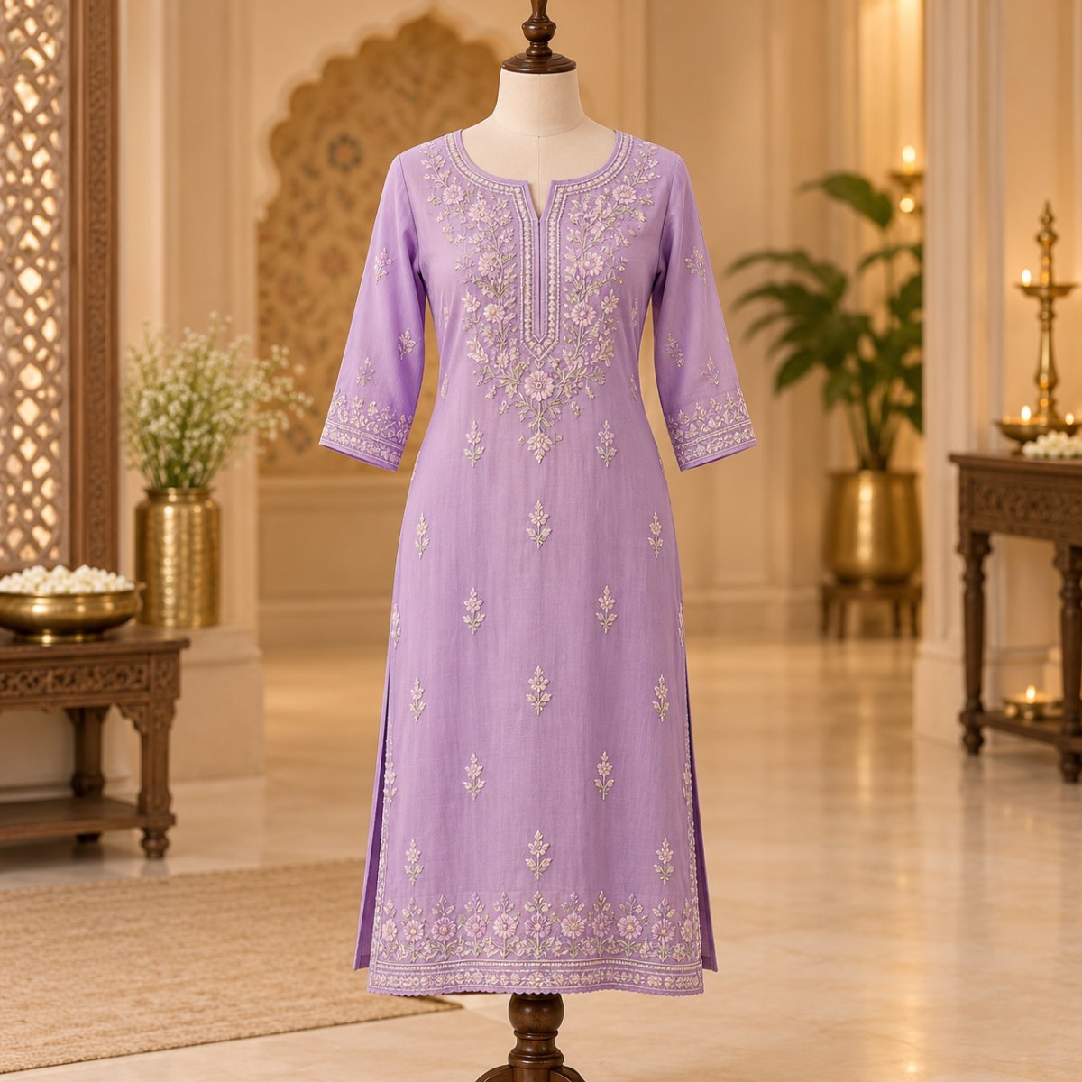 Lavender Pastel Office Kurti
